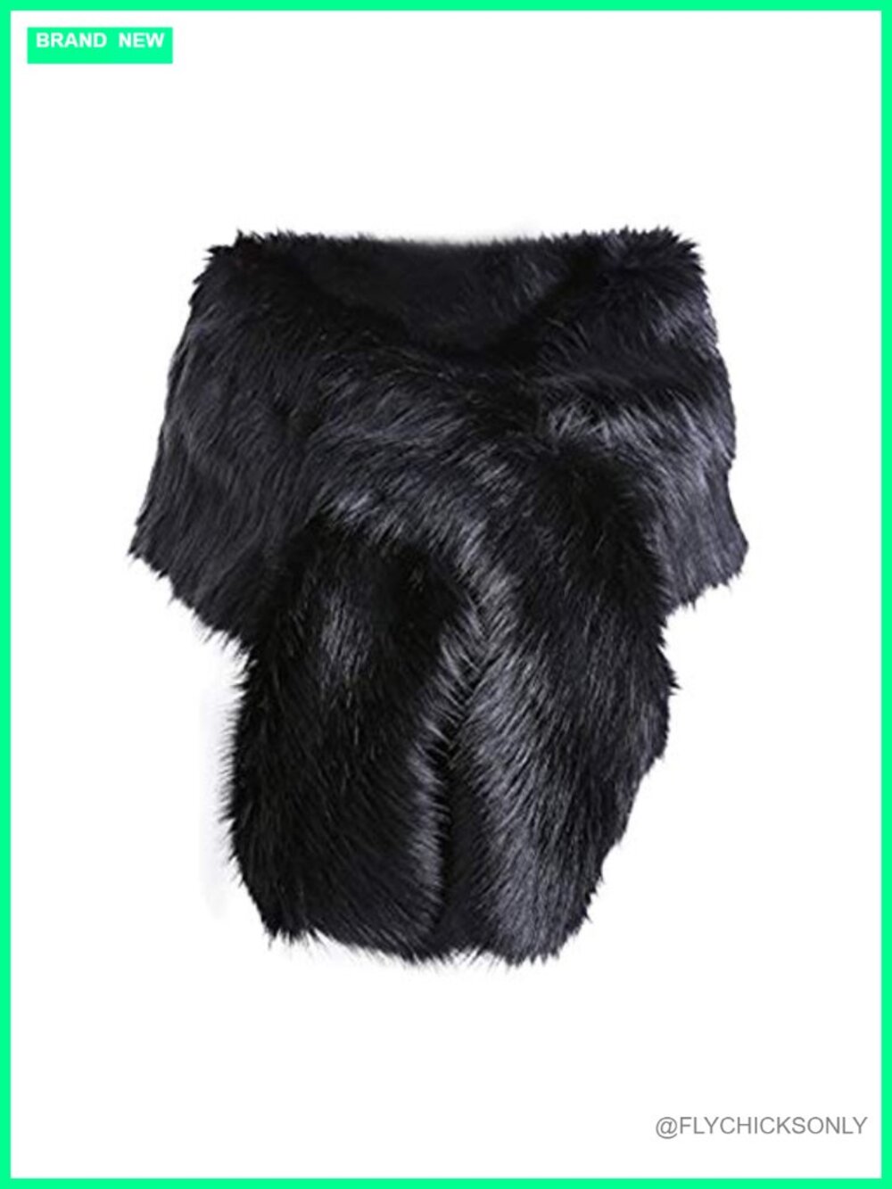 Faux Fur Shawl Bridal Wrap Winter Scarf Cover Up